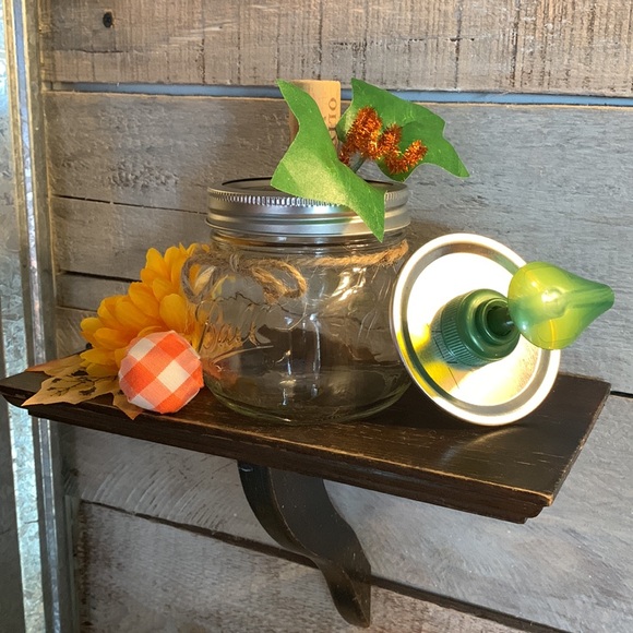Hand Crafted- Pumpkin storage/soap pump jar - Picture 3 of 4